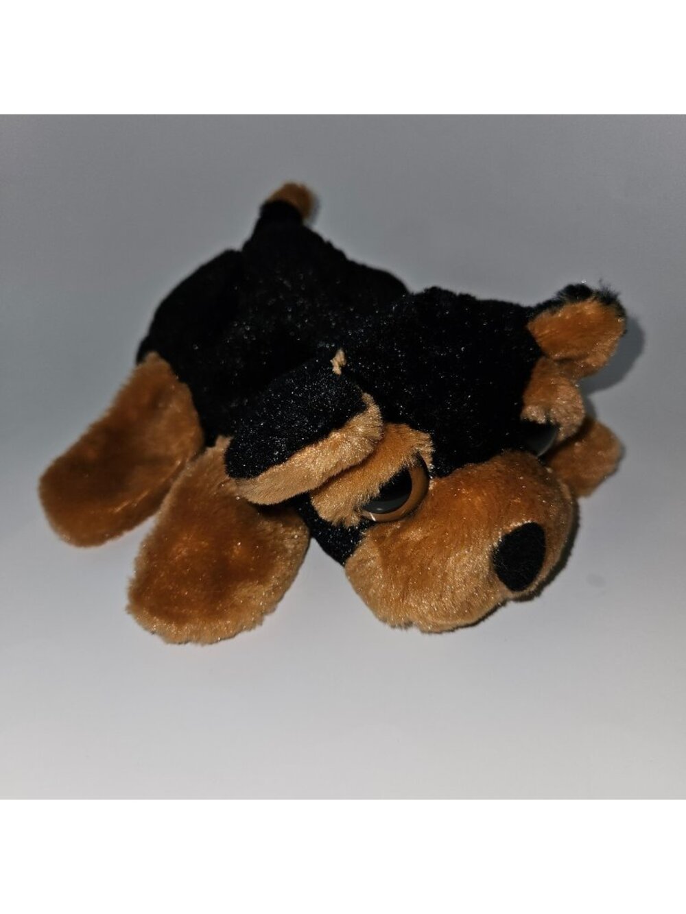 Caltoy Black Brown Puppy Dog Plush Hand Puppet 9.5" Stuffed Animal Toy
